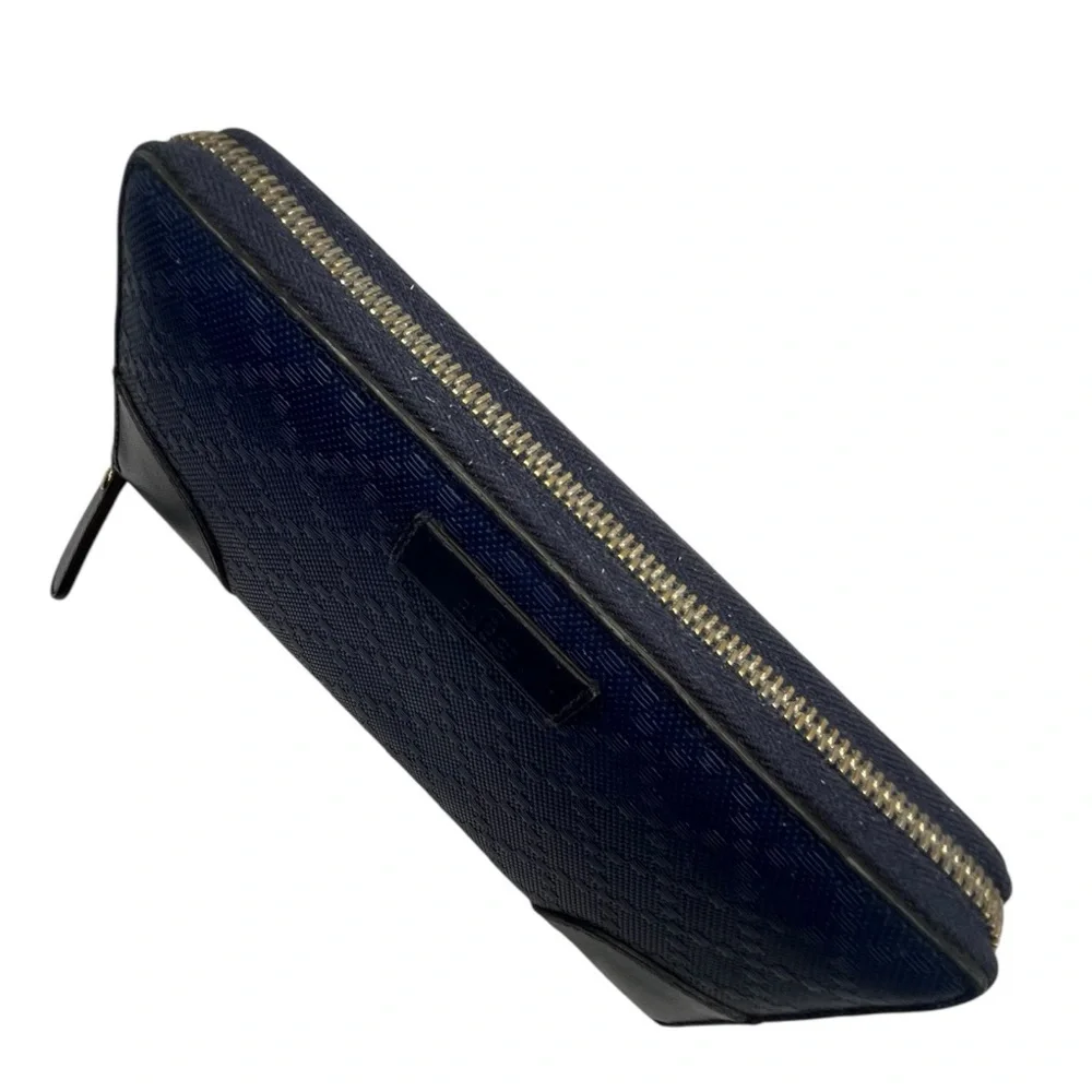 Gucci Diamante Zip Around Navy Wallet - Picture 5 of 8